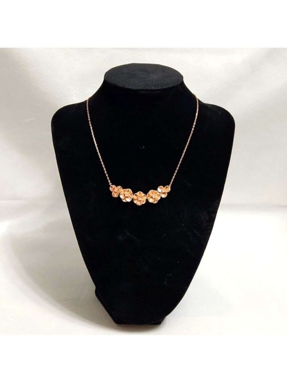 Kate Spade Shine On Rose Gold Stone Floral Link Chain Necklace